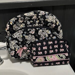 Set of 2 Vera Bradley Cosmetic Bag Pouches